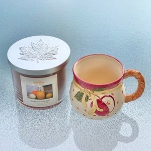 Rustic Pumpkin Candle and Apple Coffee Mug